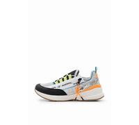Baskets fermeture Ã©clair femme Desigual Patchwork Blanc 38