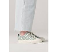 Baskets fille en toile fantaisie vert imprimé 32