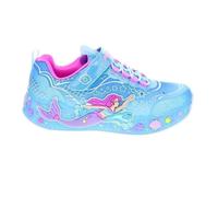 Baskets fille - SKECHERS - Mermaid Dreams - lumineuses - scratch - vegan bleu multicolore 28