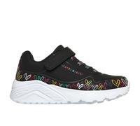 Skechers Baskets Uno Lite Heart Craze pour fille, bordure synthétique noire, 13.5 UK enfant