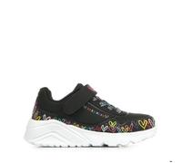 Skechers Chaussures Fille Uno Lite Heart Craze Noir synthétique Multi Trim Pointure 29 EU