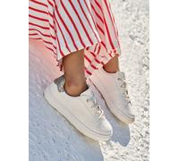 Baskets fille synthetique à lacets élastiqués blanc imprimé 28