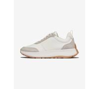Baskets FitFlop F-Mode Flow Suede blanc gris femme - 37