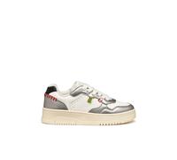 Geox J Lestrella Girl Basket, DK Silver White, 35 EU