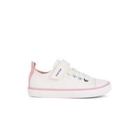 Geox Baskets J Gisli Girl A – Semelle Respira, lacets et bande auto – Blanc 37