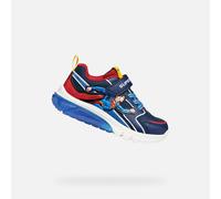 Baskets basses enfant garcons Geox J CIBERDRON BOY SUPERMAN Bleu 29