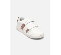 Geox J Eclyper Girl A Basket, Blanc/Or rosé, 36 EU