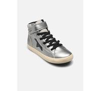 Geox Baskets J Gisli Girl pour Fille, DK Silver Black, 32 EU