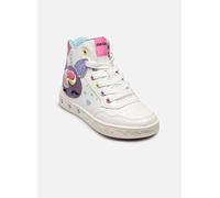 Geox J Skylin Girl Basket, Blanc Multicolore, 25 EU