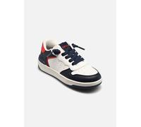 Geox J Washiba Boy B Basket, Blanc/Bleu Marine, 27 EU