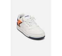 Geox J WASHIBA Boy B Basket, White/Lt Orange, 25 EU
