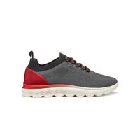 Geox Homme U SPHERICA E Basket, DK Grey/Red, 42 EU