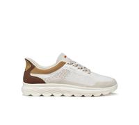 Geox U SPHERICA Plus E Baskets pour Homme, Blanc cassé/Marron, Taille 43 UE