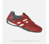 Baskets Geox U Snake K - Rouge/Gris - Homme - Cuir - Lacets