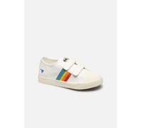 Baskets Gola Coaster Rainbow Velcro K pour 28 Blanc