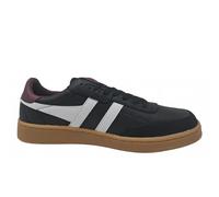 Gola Mixte Harrier Leather Baskets, Black/White/Moody Orange, 42 EU