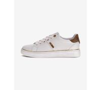 GUESS Baskets basses 'BRITZ' cappuccino / or / blanc, Taille 37