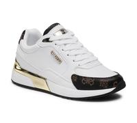 GUESS Femme Moxea Baskets, White Brown Ochra, 37 EU