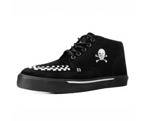 Baskets hautes Gothic de T.U.K - CREEPER MID BLACK WHITE SUEDE - BASKETS NOIR & BLANC - EU41 à EU46 - pour Homme - noir EU 41
