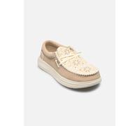 Slip ons femmes HEYDUDE Wendy COMF Suede Crochet Beige 40