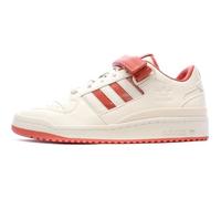 Baskets Homme Adidas Forum Low - Rouge/Écru - Tige en cuir - Fermeture lacets et scratch 41 1/3