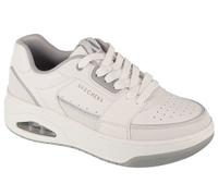 Skechers Homme Uno Court Baskets, White Leather/Duraleather/Grey Trim, 42 EU