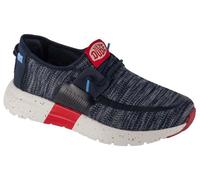 HEYDUDE Sirocco Sport Mode - Chaussures pour Hommes - Baskets avec Semelles Confortables - Style Mocassin, Navy/Grey, 44