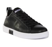 Baskets Homme - REPLAY - Polaris Perf - Cuir perforé - Noir Blanc - Lacets 42