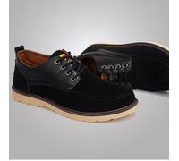 Baskets Hommes - FUNMOON - Cuir - Noir - Chaussures de Skate Résistantes à l'Usure 41