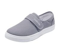 Baskets Hommes Plates Slip on Chaussures de Marche Basses Chaussures décontractées à la Mode Tendances Chaussures pour Hommes Comfortable Respirantes Chaussures de Sport (Grey, 39)