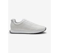 HUGO Baskets au style chaussures de course en similicuir avec détails structurés - Style Icelin_runn_nyrbpu, 50552629 Blanc 42