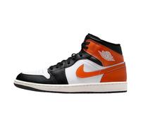 Baskets Jordan 1 Mid Starfish et noires, Noir-blanc-voile, 44 EU