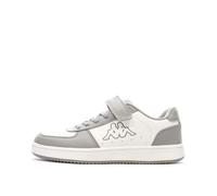 Baskets - KAPPA - Malone - Blanches/Grises - Tige textile - Fermeture lacets+velcro 35