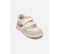 Kickers KICKMOTION,Sneakers Bas Bebe Blanc Or Bleu Corail, 20 EU