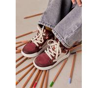 baskets lacées et zippées bordeaux 24