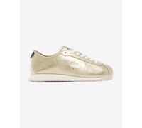 Baskets Lacoste Club-Low Metallic Leather doré blanc femme - 39
