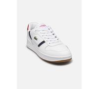 Chaussures Lacoste T-Clip Set Cuir blanc bleu marine rouge - 45