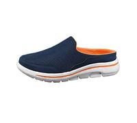 Baskets larges pour homme - Baskets compensées noires pour homme - Maille respirante - Confortables - Fond plat - Antidérapantes - Chaussures décontractées tendance - Simple - Couleur unie -