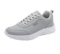 Baskets larges pour homme en cuir respirant avec soutien de la voûte plantaire et mousse à mémoire de forme, douces, légères et confortables, chaussures de course athlétiques antidérapantes pour la