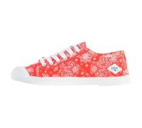 Baskets - LE TEMPS DES CERISES - LTC BASIC 02 - Bandana Rouge - Lacets - Confort Exceptionnel 38