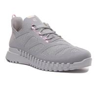 Baskets légères à lacets en cuir nubuck et maille pour femmes - ECCO - Zipflex - Gris - Femme 39