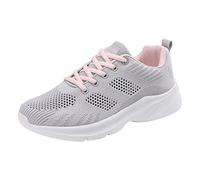 Baskets légères pour femme | Chaussures de tennis respirantes | Chaussures de course confortables avec soutien de la voûte plantaire | Chaussures de sport à lacets | Chaussures antidérapantes