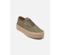 LES TROPEZIENNES PAR M. BELARBI Femme Cosmic Chaussures detente Tennis Lacet, Kaki-Or, 40 EU