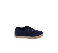 Baskets Lin Lacets En Lin Semelle Espadrille Bleu Marine 22