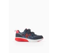 Baskets lumineuses et fermeture à scratch spider-man bleu foncé 30