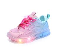 Baskets Lumineuses For Enfants Chaussures Lumineuses LED For Garçons Et Filles Chaussures Clignotantes Printemps Et Été Chaussures De Marche Décontractées Antidérapantes ( Color : Rose , Taille : 26 l