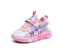Baskets Lumineuses For Filles, Chaussures De Sport Roses For Enfants Avec Lumières Clignotantes Mode Princesse beautiful Baskets Scintillantes LED Chaussures Marche Athlétiques Cuir Et Maille For Enfa