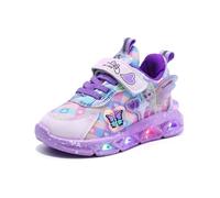 Baskets Lumineuses For Filles, Chaussures De Sport Roses For Enfants Avec Lumières Clignotantes Mode Princesse beautiful Baskets Scintillantes LED Chaussures Marche Athlétiques Cuir Et Maille For Enfa