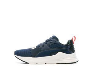 Baskets Marines/Blanches/Rouges Garçon Puma Wired - 38