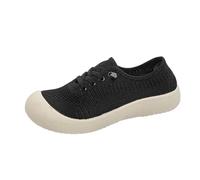 Baskets Mesh pour Femmes Décontractées de Marche Chaussures Running Antidérapant Plateforme Running Sandales Légères Slip on et Confortables Basquette Sport Automne Été (Black, 42)
